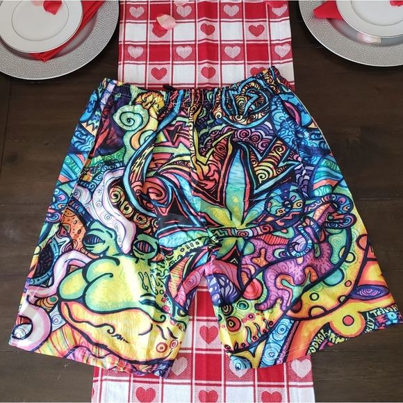 Vibrant Multicolor Swim Trunks - Picture 2 of 5